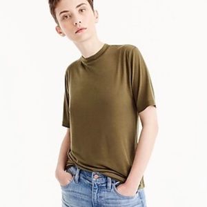 J. Crew Mock Neck Lyocell Tee S